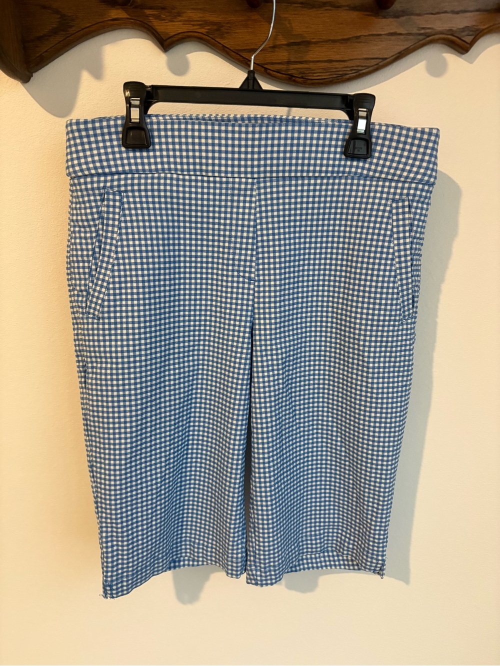 Kim Rogers Blue Gingham Golf Shorts